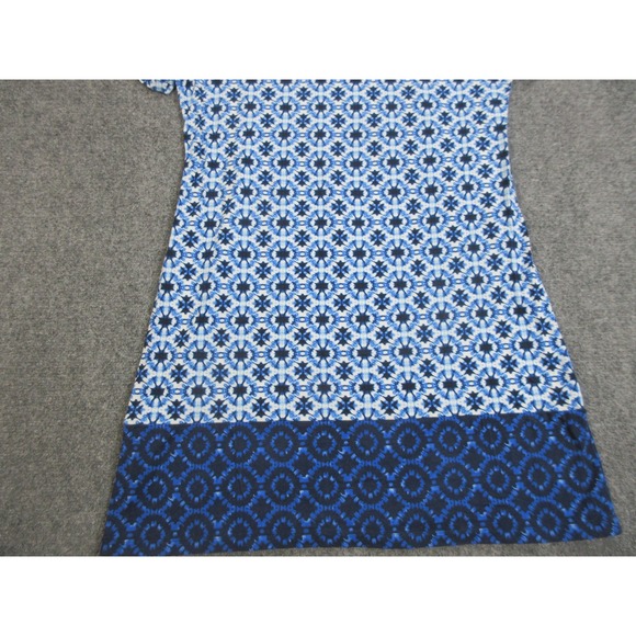 Tommy Bahama Dress Womens Medium Blue Geometric T-Shirt Short Sleeve Jersey - Picture 11 of 12